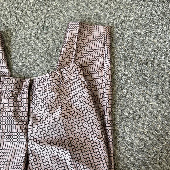 Kate Spade Dress Pants Pink Printed Size 4 Straight Leg High Rise Pockets New - Picture 2 of 7